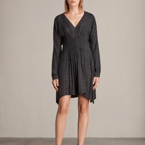 All Saints | Nichola Leopard Print Dress | XS - Picture 1 of 4